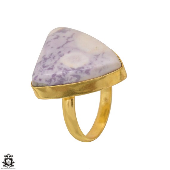 Size 9.5 - Size 11 Tiffany Jasper Bertrandite Ring Meditation Ring 24k Gold Ring Gpr1575