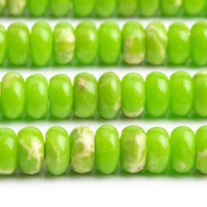 Shop Jasper Rondelle Beads! Sea Sediment Imperial Jasper Gemstone Beads 6x3MM Apple Green Rondelle AAA Quality Loose Beads (101889) | Natural genuine rondelle Jasper beads for beading and jewelry making.  #jewelry #beads #beadedjewelry #diyjewelry #jewelrymaking #beadstore #beading #affiliate #ad