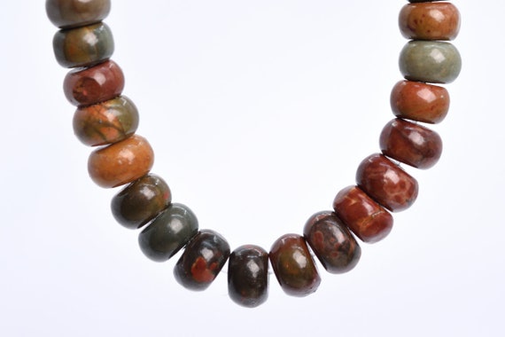 Genuine Natural Creek Jasper Gemstone Beads 6x4mm Red Rondelle Aaa Quality Loose Beads (105412)