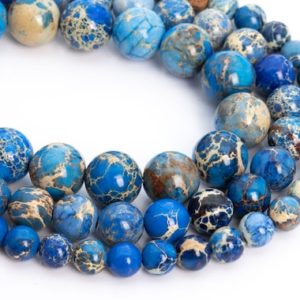 Shop Jasper Round Beads! Carolina Blue Sea Sediment Imperial Jasper Loose Beads Round Shape 6mm 8mm 10mm | Natural genuine round Jasper beads for beading and jewelry making.  #jewelry #beads #beadedjewelry #diyjewelry #jewelrymaking #beadstore #beading #affiliate #ad