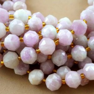 Shop Kunzite Faceted Beads! Kunzite Beads (Rondelle)(Triangle-Faceted)(10x8mm)(15.5"Strand) | Natural genuine faceted Kunzite beads for beading and jewelry making.  #jewelry #beads #beadedjewelry #diyjewelry #jewelrymaking #beadstore #beading #affiliate #ad