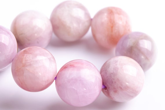 13mm Kunzite Beads Purple Pink Bracelet Brazil Grade A Genuine Natural Round Gemstone 8" (118040h-4006)