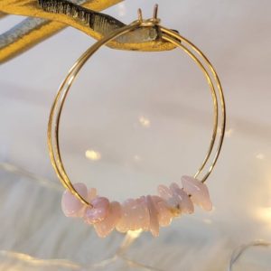 Kunzite, Kunzite earrings, Thin hoop earrings, Big hoop earrings, Thin hoop earrings, Hoop earrings with charm, Crystal hoop earrings | Natural genuine Array earrings. Buy crystal jewelry, handmade handcrafted artisan jewelry for women.  Unique handmade gift ideas. #jewelry #beadedearrings #beadedjewelry #gift #shopping #handmadejewelry #fashion #style #product #earrings #affiliate #ad