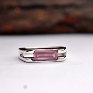 Shop Kunzite Rings! Kunzite Ring, Signet Ring, Mens Ring, Women Ring, 925 Sterling Silver Ring, 22k Gold Fill, Handmade Ring, Gift Ring | Natural genuine Kunzite mens fashion rings, simple unique handcrafted gemstone men's rings, gifts for men. Anillos hombre. #rings #jewelry #crystaljewelry #gemstonejewelry #handmadejewelry #affiliate #ad