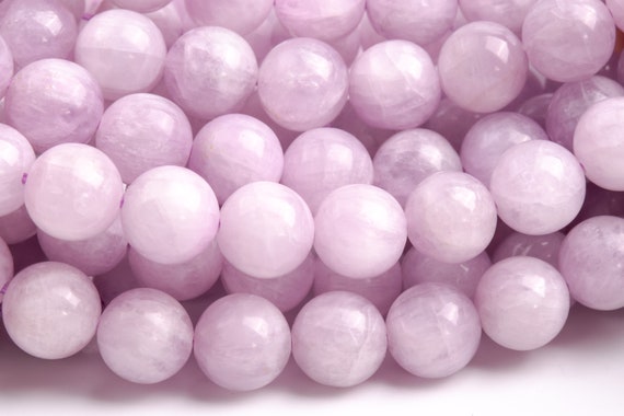 Genuine Natural Kunzite Gemstone Beads 8-9mm Purple Pink Round Aa Quality Loose Beads (118351)