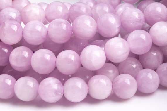 Genuine Natural Kunzite Gemstone Beads 7mm Purple Pink Round Aaa Quality Loose Beads (118356)