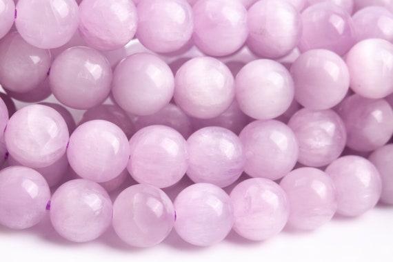Genuine Natural Kunzite Gemstone Beads 7mm Purple Pink Round Aa+ Quality Loose Beads (118355)