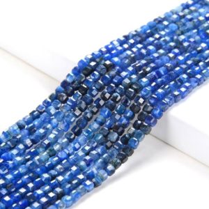 Shop Kyanite Faceted Beads! 2MM Natural Kyanite Gemstone Grade AAA Micro Faceted Diamond Cut Cube Loose Beads (P39) | Natural genuine faceted Kyanite beads for beading and jewelry making.  #jewelry #beads #beadedjewelry #diyjewelry #jewelrymaking #beadstore #beading #affiliate #ad