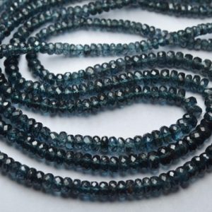 Shop Kyanite Faceted Beads! 8 Inch Strand,Natural Teal Kyanite Faceted Rondelles,Size.4-4.25mm | Natural genuine faceted Kyanite beads for beading and jewelry making.  #jewelry #beads #beadedjewelry #diyjewelry #jewelrymaking #beadstore #beading #affiliate #ad