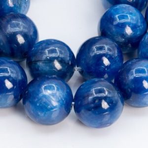 Shop Kyanite Beads! Genuine Natural Kyanite Gemstone Beads 8MM Blue Round AAA Quality Loose Beads (100305) | Natural genuine beads Kyanite beads for beading and jewelry making.  #jewelry #beads #beadedjewelry #diyjewelry #jewelrymaking #beadstore #beading #affiliate #ad
