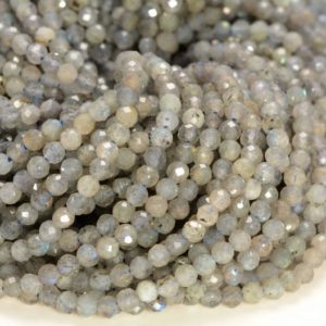 Shop Labradorite Faceted Beads! 2MM Labradorite Gemstone Micro Faceted Round Grade A Beads 15.5inch WHOLESALE (80010173-A194) | Natural genuine faceted Labradorite beads for beading and jewelry making.  #jewelry #beads #beadedjewelry #diyjewelry #jewelrymaking #beadstore #beading #affiliate #ad