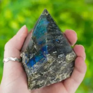 Large Raw Labradorite Polished Crystal Point | Natural genuine stones & crystals in various shapes & sizes. Buy raw cut, tumbled, or polished gemstones for making jewelry or crystal healing energy vibration raising reiki stones. #crystals #gemstones #crystalhealing #crystalsandgemstones #energyhealing #affiliate #ad