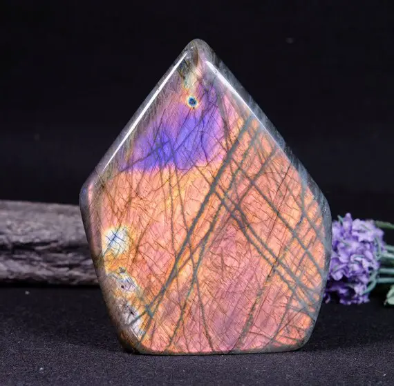 Good Purple-pink Labradorite Specimen/polished Labradorite Rock/natural Purple Light/strong Healing Energy/1356g Rare Lavender Labradorite
