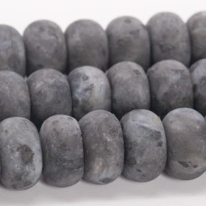 10x6MM Matte Black Labradorite Larvikite Beads Grade A Genuine Natural Gemstone Rondelle Loose Beads 15" / 7.5" Bulk Lot Options (110543) | Natural genuine rondelle Array beads for beading and jewelry making.  #jewelry #beads #beadedjewelry #diyjewelry #jewelrymaking #beadstore #beading #affiliate #ad