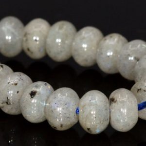 Shop Labradorite Rondelle Beads! 6x4MM Light Gray Labradorite Beads A Genuine Natural Gemstone Half Strand Rondelle Loose Beads 7.5" BULK LOT 1,3,5,10,50 (105026h-1397) | Natural genuine rondelle Labradorite beads for beading and jewelry making.  #jewelry #beads #beadedjewelry #diyjewelry #jewelrymaking #beadstore #beading #affiliate #ad