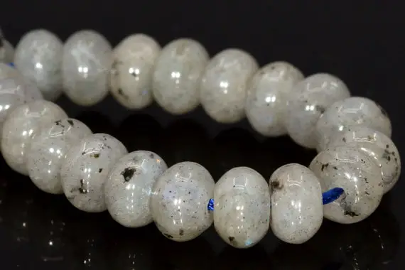 6x4mm Light Gray Labradorite Beads A Genuine Natural Gemstone Half Strand Rondelle Loose Beads 7.5" Bulk Lot 1,3,5,10,50 (105026h-1397)