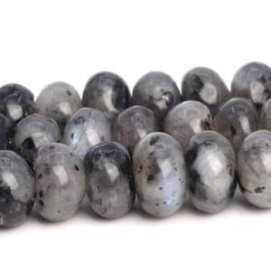 Shop Labradorite Rondelle Beads! Black Labradorite Larvikite Beads Grade A Genuine Natural Gemstone Rondelle Loose Beads 6MM 8MM Bulk Lot Options | Natural genuine rondelle Labradorite beads for beading and jewelry making.  #jewelry #beads #beadedjewelry #diyjewelry #jewelrymaking #beadstore #beading #affiliate #ad
