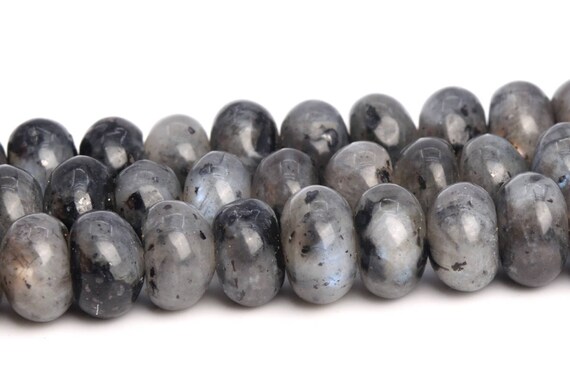 Black Labradorite Larvikite Beads Grade A Genuine Natural Gemstone Rondelle Loose Beads 6mm 8mm Bulk Lot Options