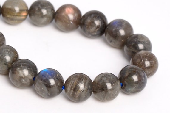 8mm Deep Gray Labradorite Beads Madagascar Ab Genuine Natural Gemstone Half Strand Round Loose Beads 7.5" Bulk Lot Options (109856h-3091)