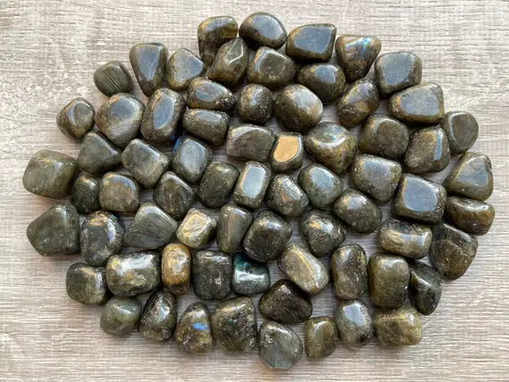 Labradorite Tumbled Stones, 0.75-1 Inch Tumbled Labradorite Stones, Stone Of Transformation, Healing Crystals, Pick A Weight