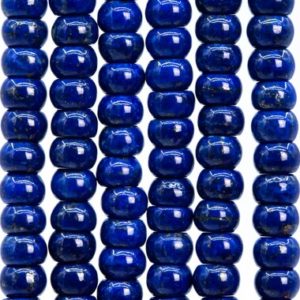 Shop Lapis Lazuli Rondelle Beads! Genuine Natural Lapis Lazuli Gemstone Beads 6x4MM Dark Blue Rondelle AAA Quality Loose Beads (115194) | Natural genuine rondelle Lapis Lazuli beads for beading and jewelry making.  #jewelry #beads #beadedjewelry #diyjewelry #jewelrymaking #beadstore #beading #affiliate #ad