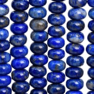 Shop Lapis Lazuli Rondelle Beads! Genuine Natural Lapis Lazuli Gemstone Beads 6x4MM Blue Rondelle A Quality Loose Beads (107405) | Natural genuine rondelle Lapis Lazuli beads for beading and jewelry making.  #jewelry #beads #beadedjewelry #diyjewelry #jewelrymaking #beadstore #beading #affiliate #ad