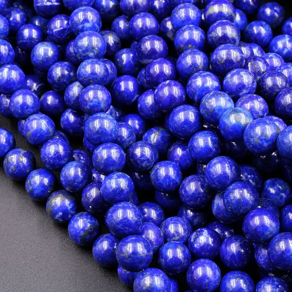 Aaa Genuine 100% Natural Blue Lapis 3mm 4mm 5mm 6mm 8mm 10mm Round Beads 15.5" Strand