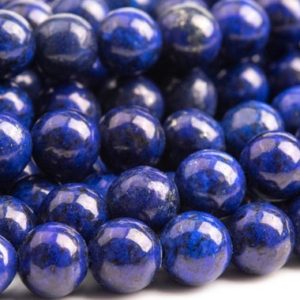 Shop Lapis Lazuli Round Beads! Genuine Natural Afghanistan Lapis Lazuli Gemstone Beads 6MM Blue Round A+ Quality Loose Beads (105270) | Natural genuine round Lapis Lazuli beads for beading and jewelry making.  #jewelry #beads #beadedjewelry #diyjewelry #jewelrymaking #beadstore #beading #affiliate #ad