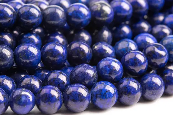 Genuine Natural Afghanistan Lapis Lazuli Gemstone Beads 6mm Blue Round A+ Quality Loose Beads (105270)