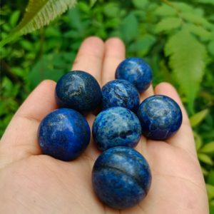 Shop Lapis Lazuli Shapes! Lapis Lazuli Sphere 1" (20-25mm) | Natural genuine stones & crystals in various shapes & sizes. Buy raw cut, tumbled, or polished gemstones for making jewelry or crystal healing energy vibration raising reiki stones. #crystals #gemstones #crystalhealing #crystalsandgemstones #energyhealing #affiliate #ad
