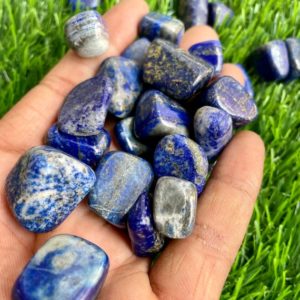 Shop Tumbled Lapis Lazuli Crystals & Pocket Stones! Lapis Lazuli Tumble, crystals, gemstones, pocket stones, palm stones, reiki crystals, seven chakra tumbles, rock crystal | Natural genuine stones & crystals in various shapes & sizes. Buy raw cut, tumbled, or polished gemstones for making jewelry or crystal healing energy vibration raising reiki stones. #crystals #gemstones #crystalhealing #crystalsandgemstones #energyhealing #affiliate #ad