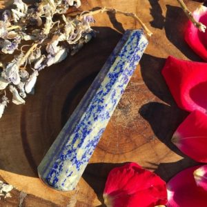 Shop Lapis Lazuli Points & Wands! Lapis lazuli wand | Natural genuine stones & crystals in various shapes & sizes. Buy raw cut, tumbled, or polished gemstones for making jewelry or crystal healing energy vibration raising reiki stones. #crystals #gemstones #crystalhealing #crystalsandgemstones #energyhealing #affiliate #ad