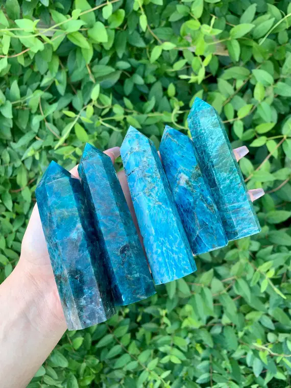 Large Blue Apatite Crystal Point/tower (qty: 1)
