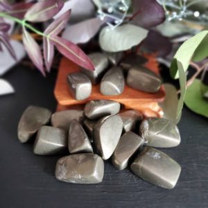 Shop Tumbled Pyrite Crystals & Pocket Stones! Large Pyrite Tumbles, Polished Pyrite | Natural genuine stones & crystals in various shapes & sizes. Buy raw cut, tumbled, or polished gemstones for making jewelry or crystal healing energy vibration raising reiki stones. #crystals #gemstones #crystalhealing #crystalsandgemstones #energyhealing #affiliate #ad