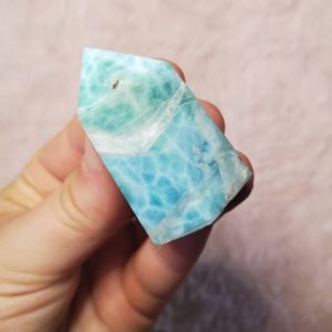 Shop Larimar Points & Wands! Larimar tower, Larimar point, Larimar | Natural genuine stones & crystals in various shapes & sizes. Buy raw cut, tumbled, or polished gemstones for making jewelry or crystal healing energy vibration raising reiki stones. #crystals #gemstones #crystalhealing #crystalsandgemstones #energyhealing #affiliate #ad