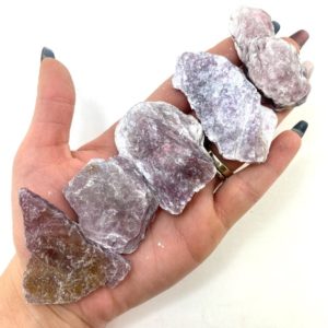 Shop Lepidolite Stones & Crystals! Raw Lepidolite Mica, Natural Lepidolite Mica, Rough Lepidolite Mica | Natural genuine stones & crystals in various shapes & sizes. Buy raw cut, tumbled, or polished gemstones for making jewelry or crystal healing energy vibration raising reiki stones. #crystals #gemstones #crystalhealing #crystalsandgemstones #energyhealing #affiliate #ad