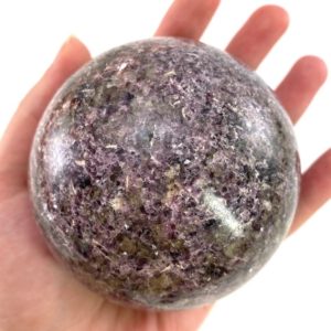 Shop Lepidolite Shapes! Lepidolite Sphere, crystal ball, lepidolite crystal ball, lepidolite | Natural genuine stones & crystals in various shapes & sizes. Buy raw cut, tumbled, or polished gemstones for making jewelry or crystal healing energy vibration raising reiki stones. #crystals #gemstones #crystalhealing #crystalsandgemstones #energyhealing #affiliate #ad