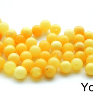 Shop Amber Round Beads! Loose Amber Round Beads. Natural Amber Beads Polished Gemstone, 6 mm size, Genuine Polished Stones, Yolk | Natural genuine round Amber beads for beading and jewelry making.  #jewelry #beads #beadedjewelry #diyjewelry #jewelrymaking #beadstore #beading #affiliate #ad