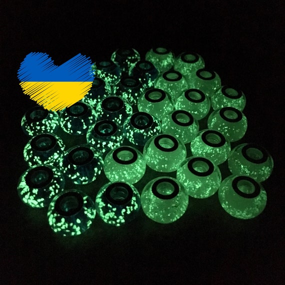 4pcs Glow In The Dark Dread Beads Luminous Set Glowing Hair Jewelry