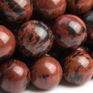 Shop Mahogany Obsidian Beads! Genuine Natural Mahogany Obsidian Gemstone Beads 12MM Round AAA Quality Loose Beads (105339) | Natural genuine round Mahogany Obsidian beads for beading and jewelry making.  #jewelry #beads #beadedjewelry #diyjewelry #jewelrymaking #beadstore #beading #affiliate #ad