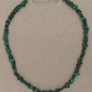 Shop Malachite Necklaces! Malachite Chip and Sterling Silver Necklace Handmade by Chris Hay | Natural genuine Malachite necklaces. Buy crystal jewelry, handmade handcrafted artisan jewelry for women.  Unique handmade gift ideas. #jewelry #beadednecklaces #beadedjewelry #gift #shopping #handmadejewelry #fashion #style #product #necklaces #affiliate #ad