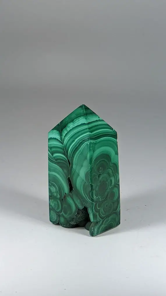 Malachite Point Stone Carved Tower Drusy Carving Love Change Responsibility Who22k60