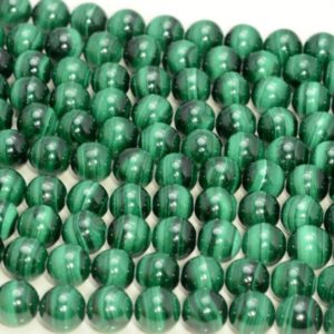Natural Malachite Gemstone AAA Genuine Green 4mm 6mm 8mm 10mm 12mm Round Loose Beads  (141) | Natural genuine round Malachite beads for beading and jewelry making.  #jewelry #beads #beadedjewelry #diyjewelry #jewelrymaking #beadstore #beading #affiliate #ad