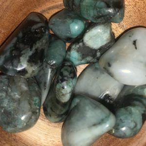 Shop Tumbled Emerald Crystals & Pocket Stones! Medium Emerald Tumbled Stones 20-30mm A Grade | Natural genuine stones & crystals in various shapes & sizes. Buy raw cut, tumbled, or polished gemstones for making jewelry or crystal healing energy vibration raising reiki stones. #crystals #gemstones #crystalhealing #crystalsandgemstones #energyhealing #affiliate #ad