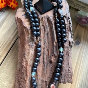 Shop Shungite Necklaces! Shungite Necklace EMF Protection For Men | Natural genuine Shungite necklaces. Buy handcrafted artisan men's jewelry, gifts for men.  Unique handmade mens fashion accessories. #jewelry #beadednecklaces #beadedjewelry #shopping #gift #handmadejewelry #necklaces #affiliate #ad