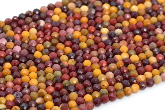 3mm Mookaite Beads Grade Aaa Genuine Natural Gemstone Full Strand Faceted Round Loose Beads 15" Bulk Lot Options (107638-2495)