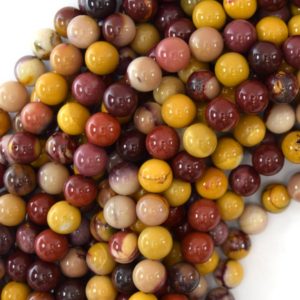 Shop Mookaite Jasper Beads! 8mm mookaite round beads 15" strand mookite | Natural genuine beads Mookaite Jasper beads for beading and jewelry making.  #jewelry #beads #beadedjewelry #diyjewelry #jewelrymaking #beadstore #beading #affiliate #ad