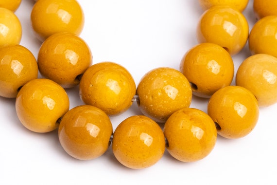 Genuine Natural Mookaite Gemstone Beads 6-7mm Yellow Round Aaa Quality Loose Beads (103639)