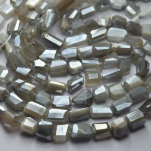 Shop Moonstone Chip & Nugget Beads! 8 Inches Strand,Mystic Silver Moonstone Faceted Nuggets Size,10-14mm Approx. | Natural genuine chip Moonstone beads for beading and jewelry making.  #jewelry #beads #beadedjewelry #diyjewelry #jewelrymaking #beadstore #beading #affiliate #ad
