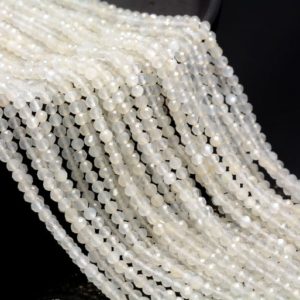 Shop Moonstone Faceted Beads! 3MM White Moonstone Gemstone Micro Faceted Round Grade Aaa Beads 15.5inch BULK LOT 1,6,12,24 And 48 (80010231-A192) | Natural genuine faceted Moonstone beads for beading and jewelry making.  #jewelry #beads #beadedjewelry #diyjewelry #jewelrymaking #beadstore #beading #affiliate #ad
